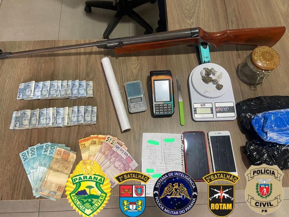 Dois são presos com drogas durante operação em Wenceslau Braz