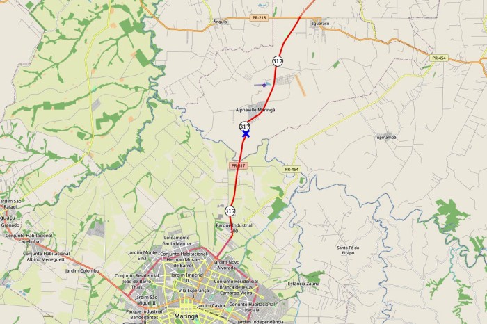 Detonação de rochas vai bloquear a PR-317 na tarde desta quinta-feira, em Iguaraçu