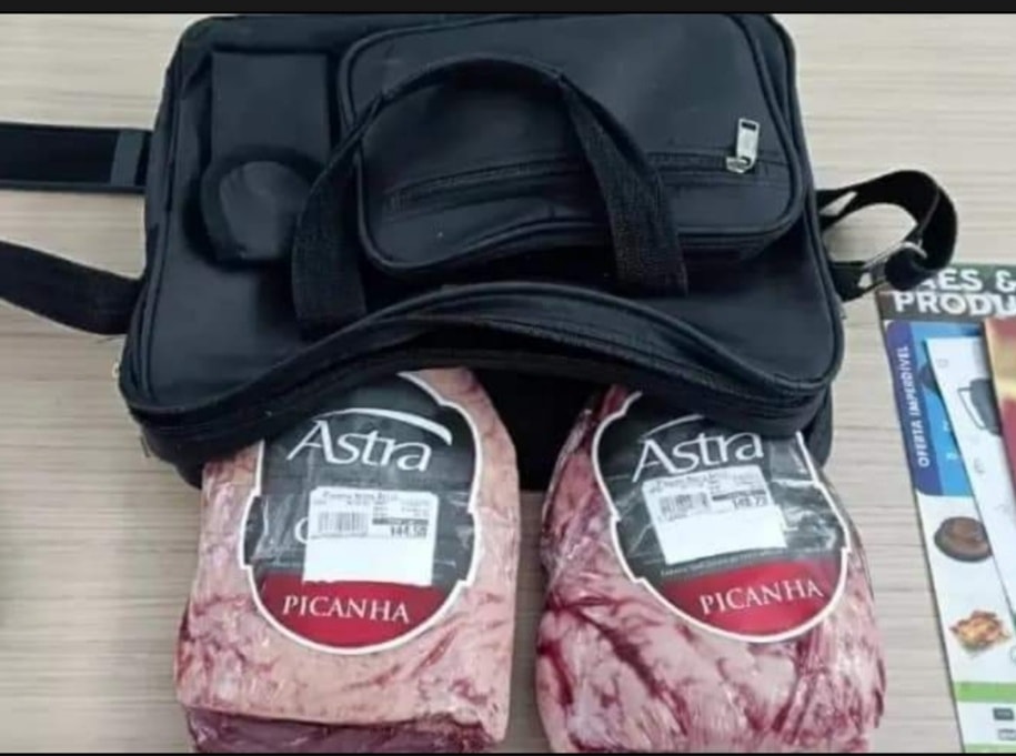 Homem furta carnes, é detido por populares e preso pela PM