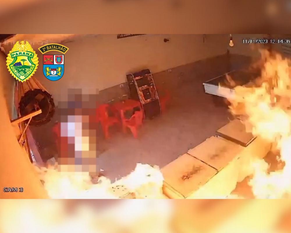 Suspeitos colocam fogo em bar na cidade de Pinhalão