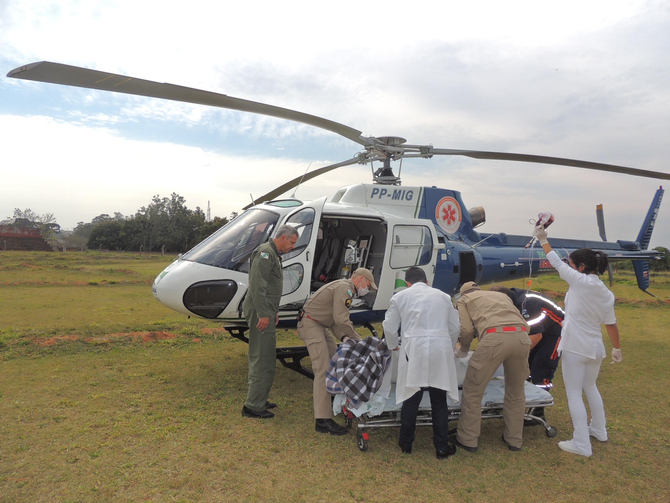 Serviço aeromédico regional faz primeiro atendimento em Jaguariaíva