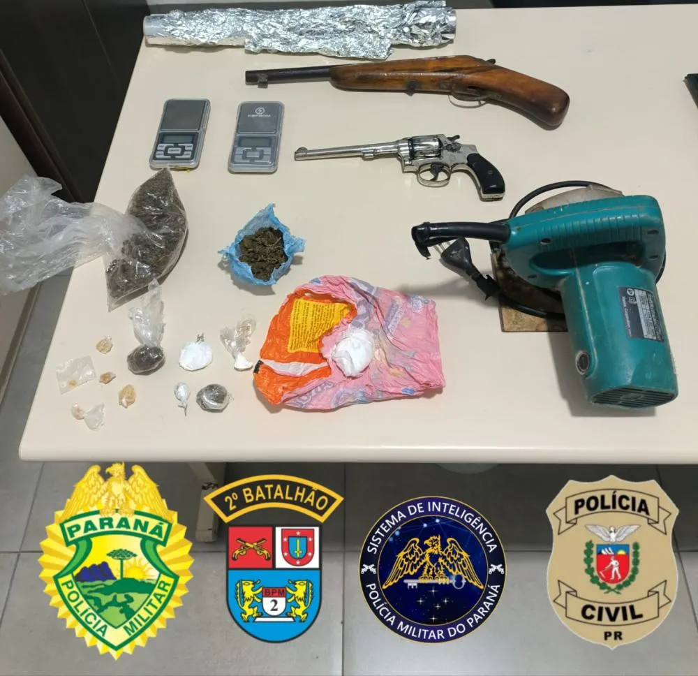 Polícia encontra drogas, armas e munições em Wenceslau Braz