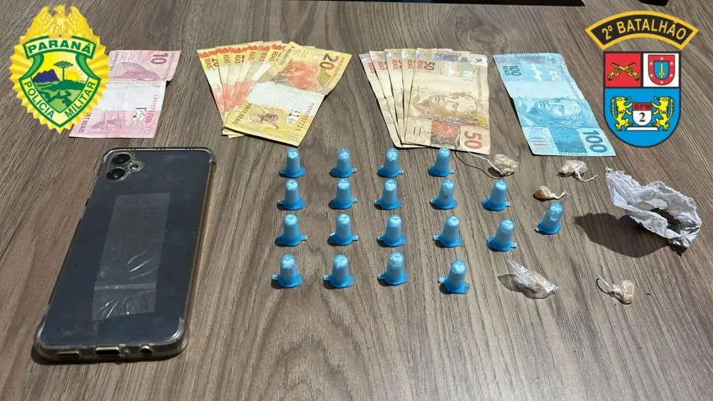 Suspeito tenta fugir da PM de bicicleta e acaba preso com drogas em Wenceslau Braz