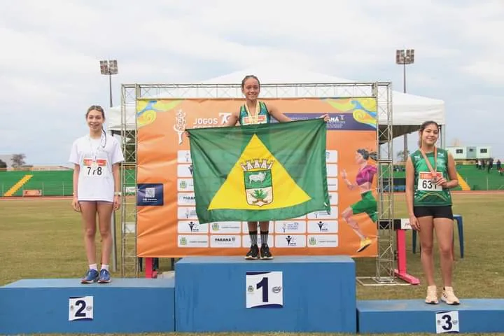 Atletas da região conquistam ouro e bronze no atletismo dos Jogos Escolares do Paraná
