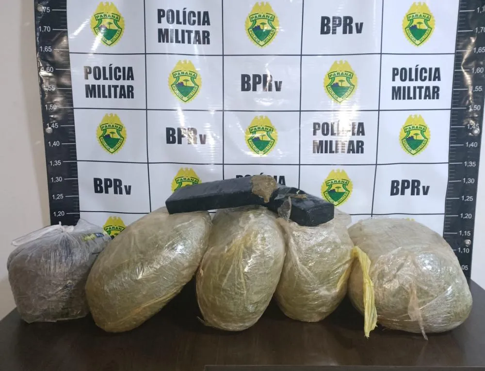 Polícia Rodoviária apreende mais de 10kg de maconha na PR-092