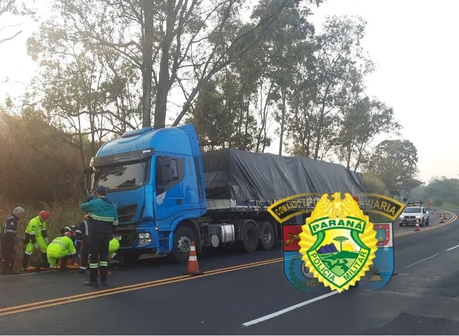 Trabalhador da Tucumã morre atropelado por carreta na PR-092