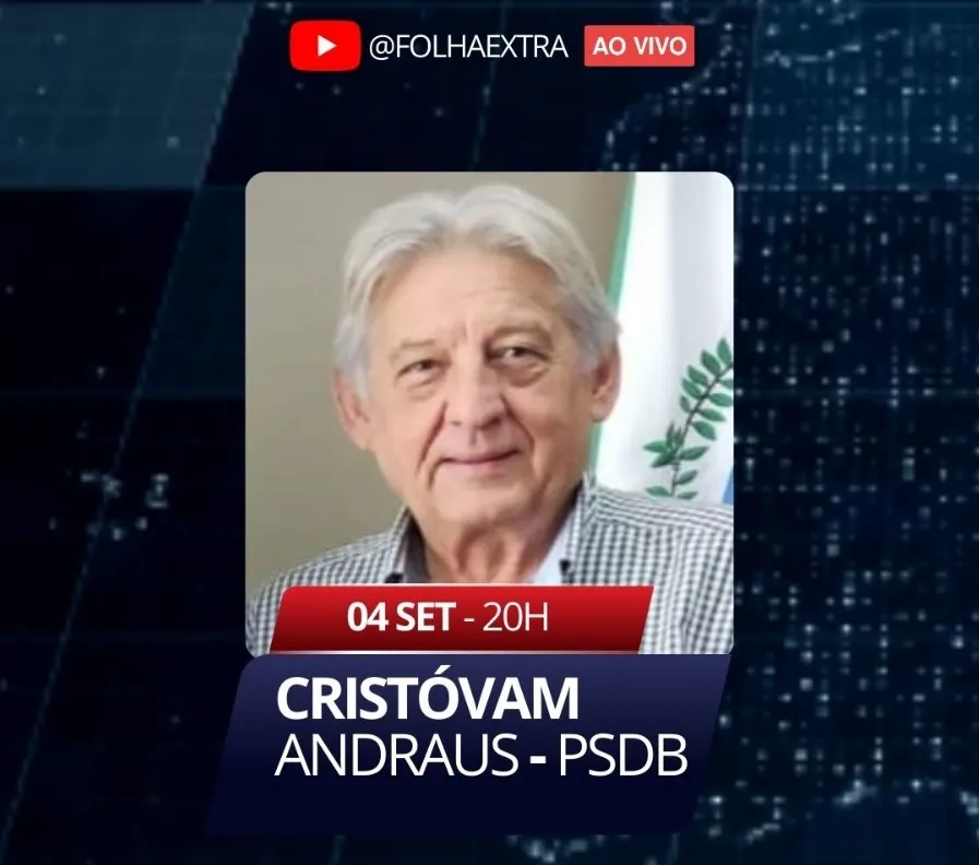 Cristóvam Andraus é o candidato entrevistado da Folha Extra nesta quarta-feira