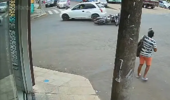 Acidente deixa motociclista ferido em Siqueira Campos