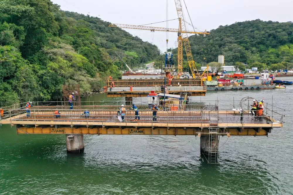 Obras da Ponte de Guaratuba alcançam 22,6% de execução