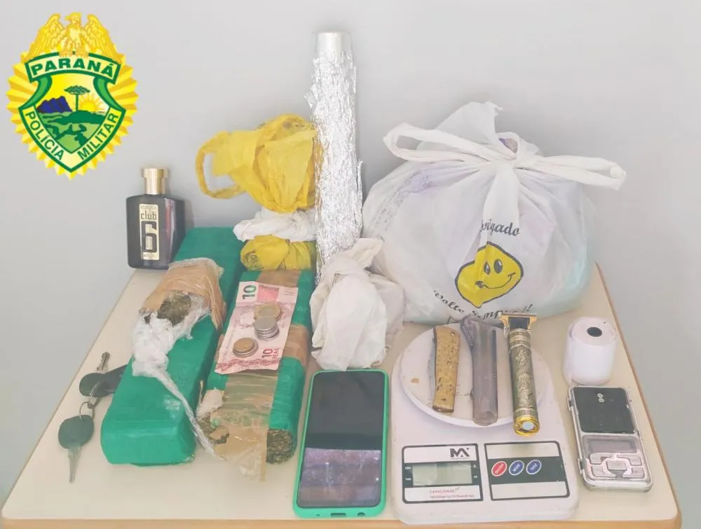 PM apreende grande quantidade de drogas em Wenceslau Braz