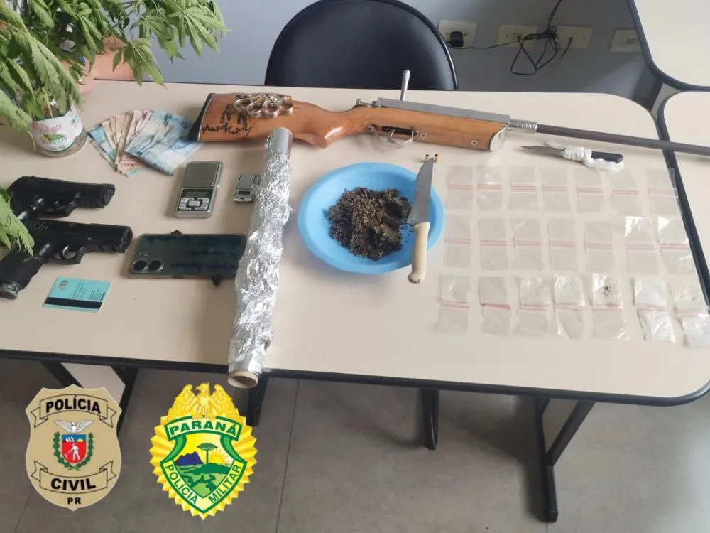 Homem é preso com pés de maconha em Siqueira Campos