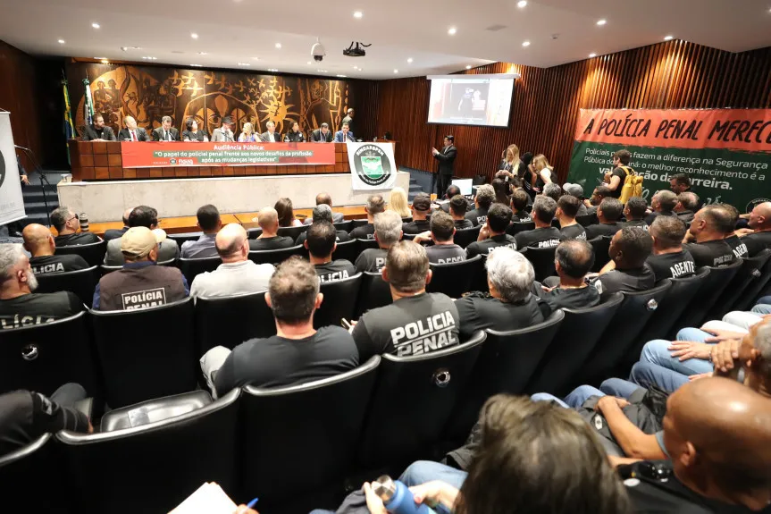 Audiência na Assembleia debate valorização de carreira para policiais penais