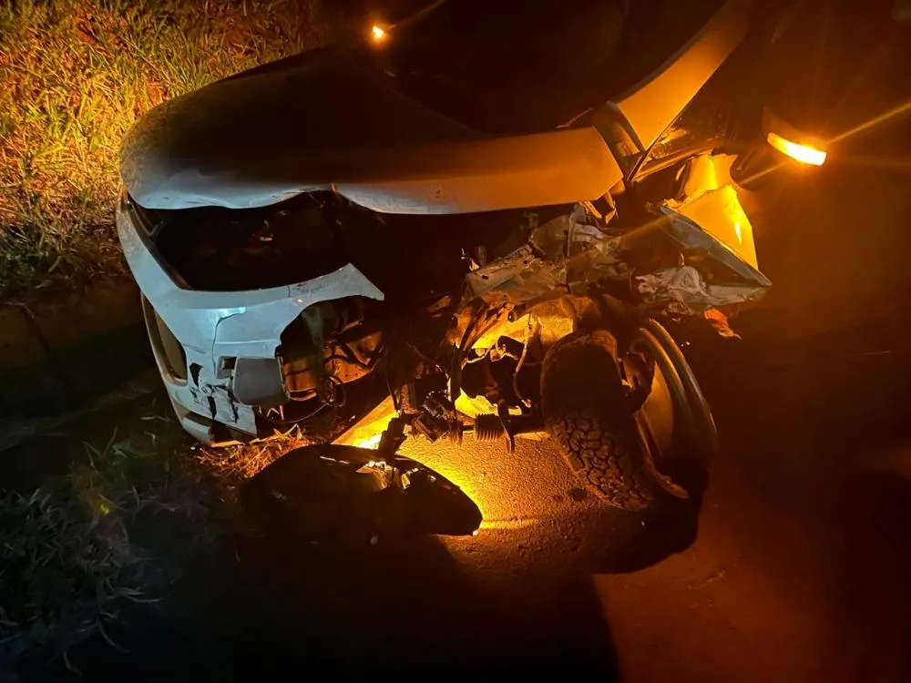 Acidente deixa casal e criança feridos em Wenceslau Braz, mulher está grávida