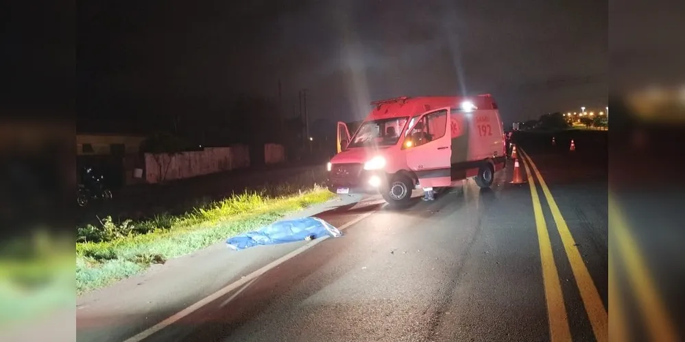 Pedestre é atropelado por ônibus e morre na PR-092
