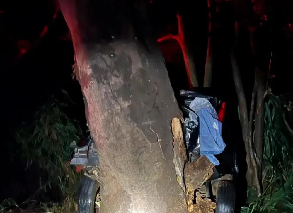 Motorista morre após bater carro em árvore