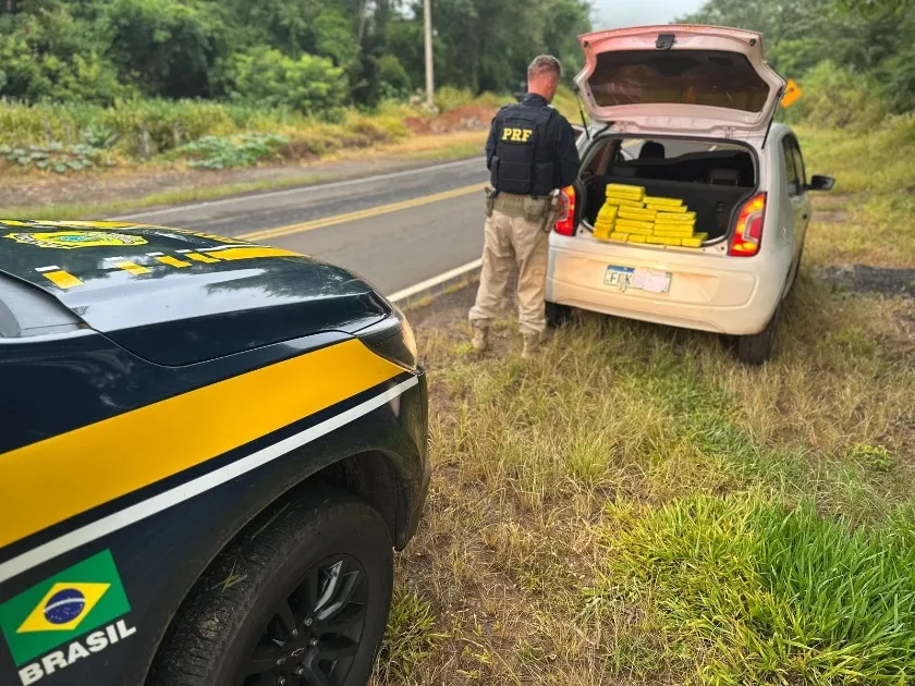 PRF apreende mais de 80kg de maconha em Santo Antônio da Platina