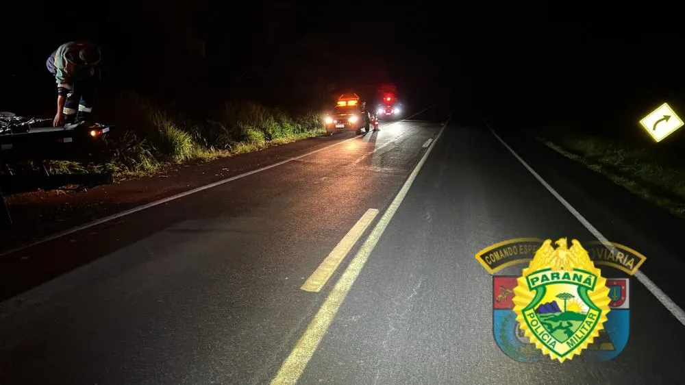 Acidente de moto deixa condutor ferido em Wenceslau Braz 