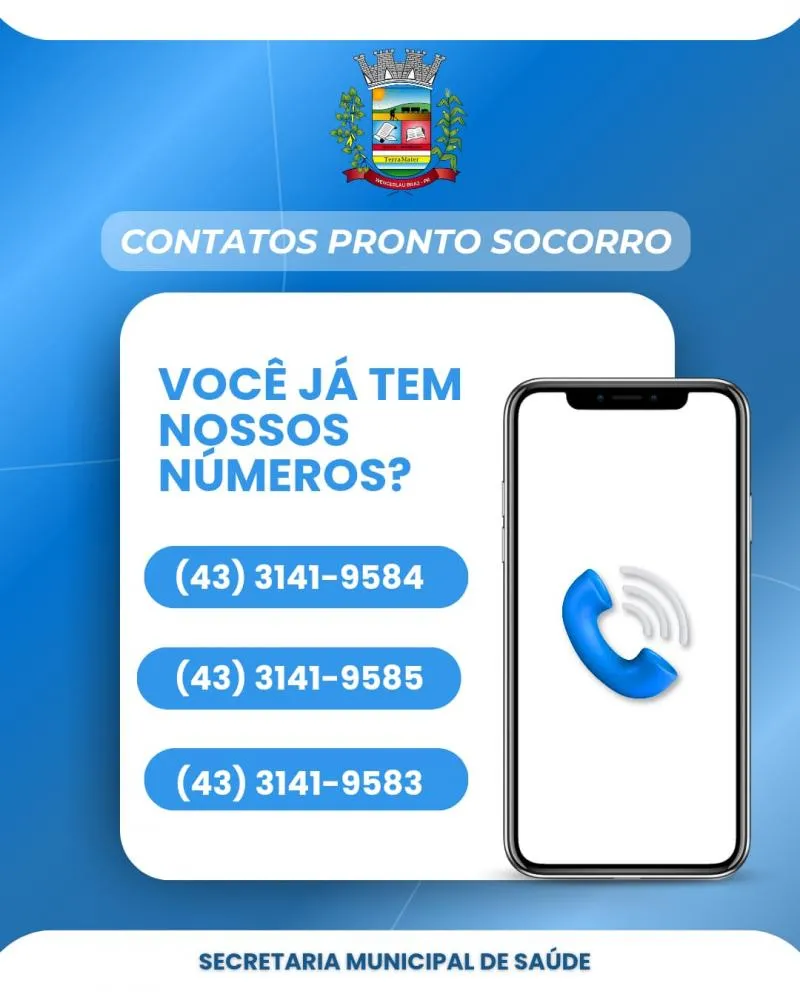 Saúde de Wenceslau Braz alerta sobre mudanças nos telefones do Pronto Socorro