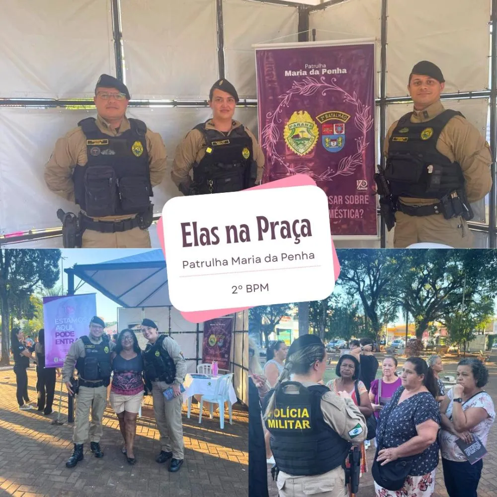 Patrulha Maria da Penha marca presença no evento “Elas na Praça” em Jacarezinho