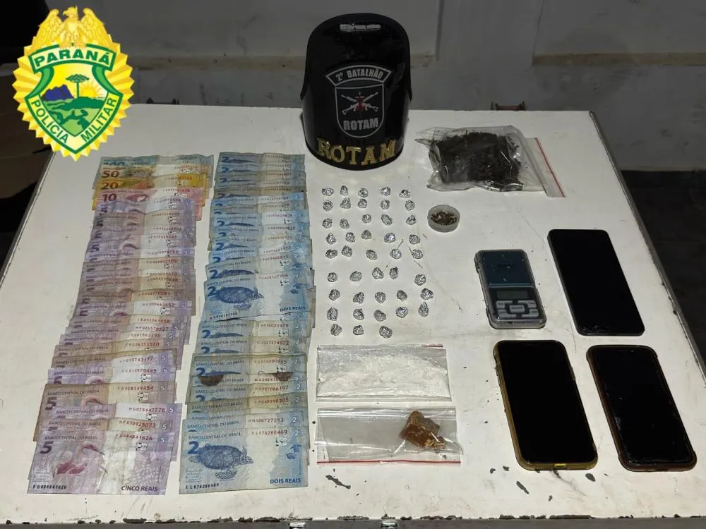 ROTAM flagra tráfico de drogas e dois são presos em Carlópolis