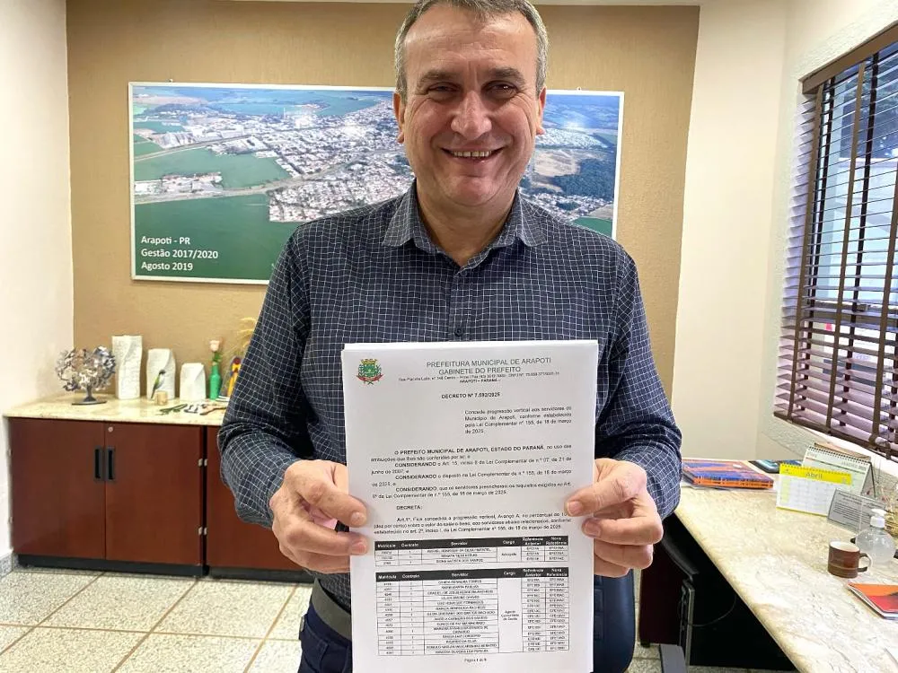 Arapoti concede aumento salarial a quase 200 servidores por qualificação profissional