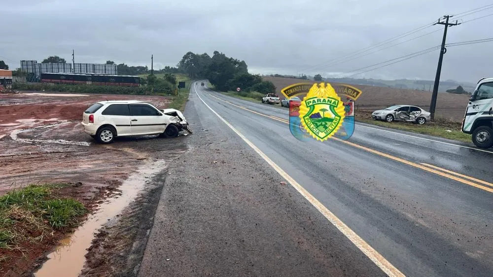Acidente deixa três feridos na PR092 em Wenceslau Braz