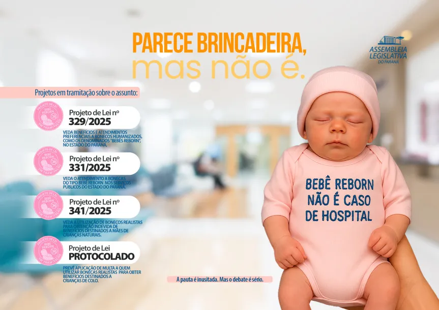 Projetos de lei visam impedir a utilização de bebês reborn para obter atendimentos prioritários no Paraná