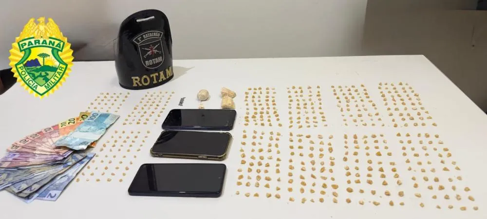 Polícia encontra mais de 500 pedras de crack e prende três em Siqueira Campos