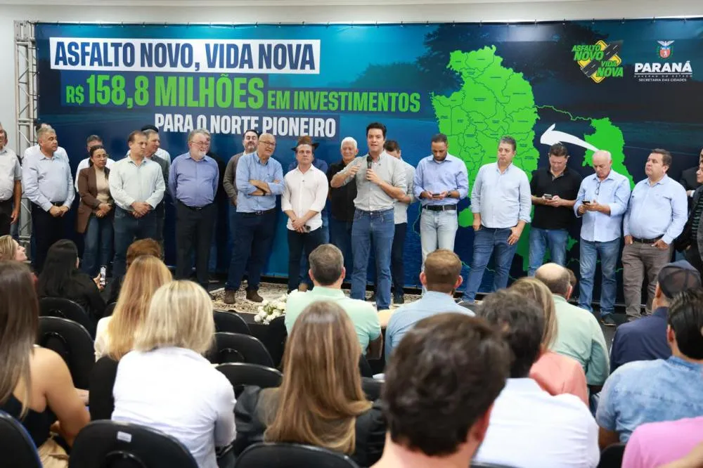 Governo libera mais de R$ 150 milhões para asfalto em municípios do Norte e Norte Pioneiro