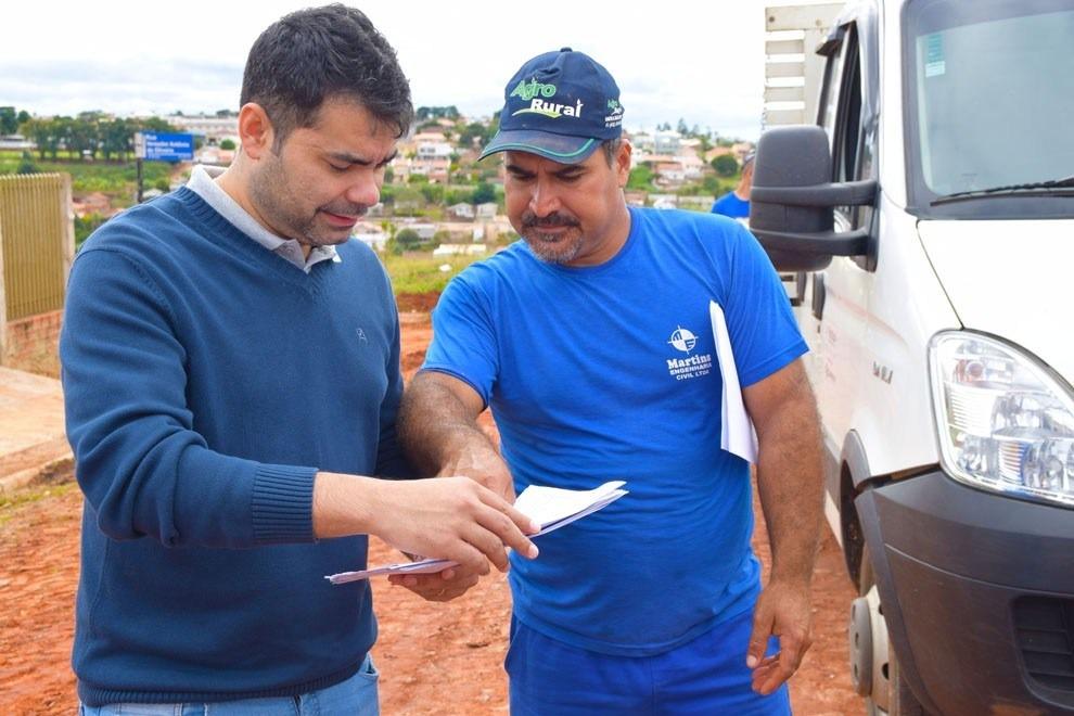 Prefeito de Wenceslau Braz comemora  avanço das obras de saneamento básico