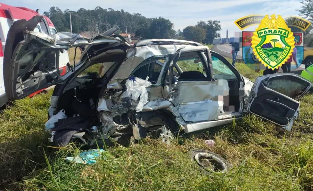 Acidente na PR092 deixa mulher morta e três feridos em estado grave