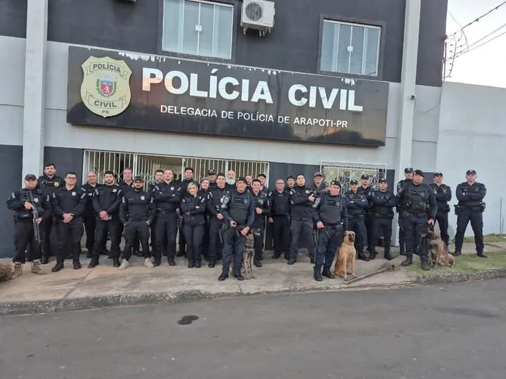 Polícia Civil realiza megaoperação contra o tráfico de drogas em Arapoti