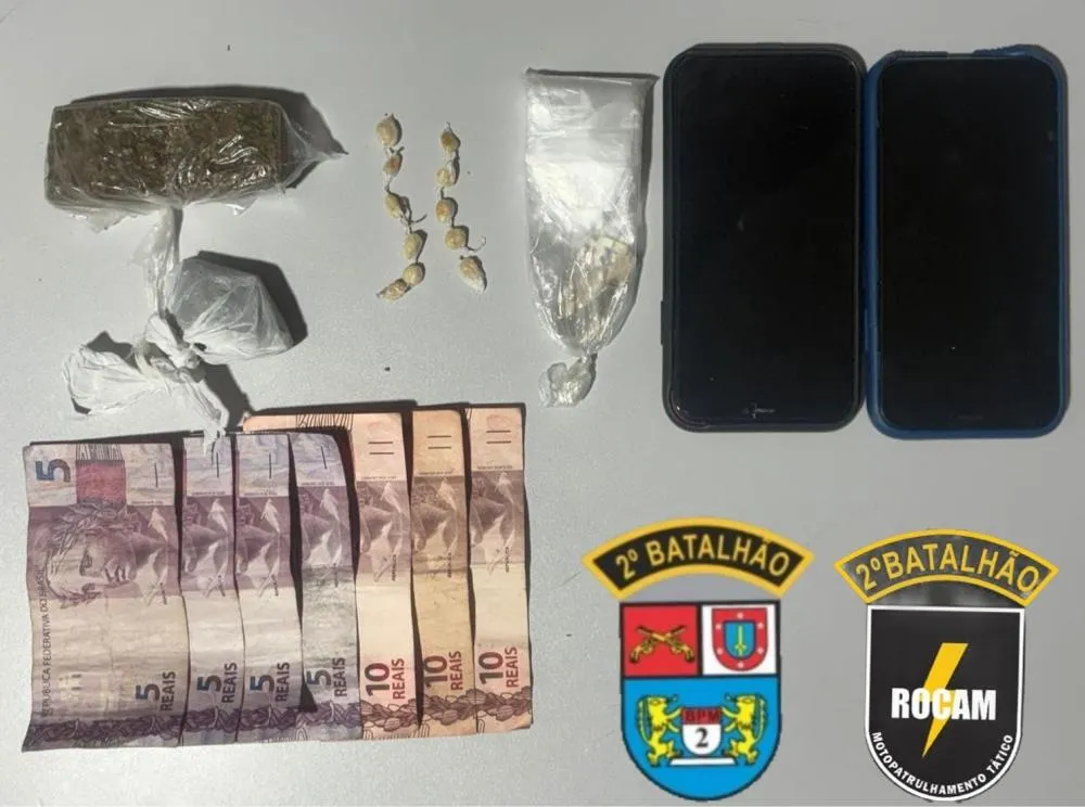 Polícia pega adolescentes com crack e maconha em ponto de tráfico na região