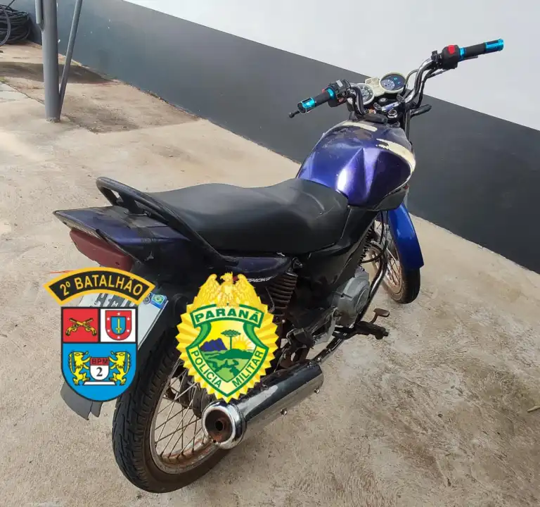 Moto furtada é recuperada pela polícia em Wenceslau Braz