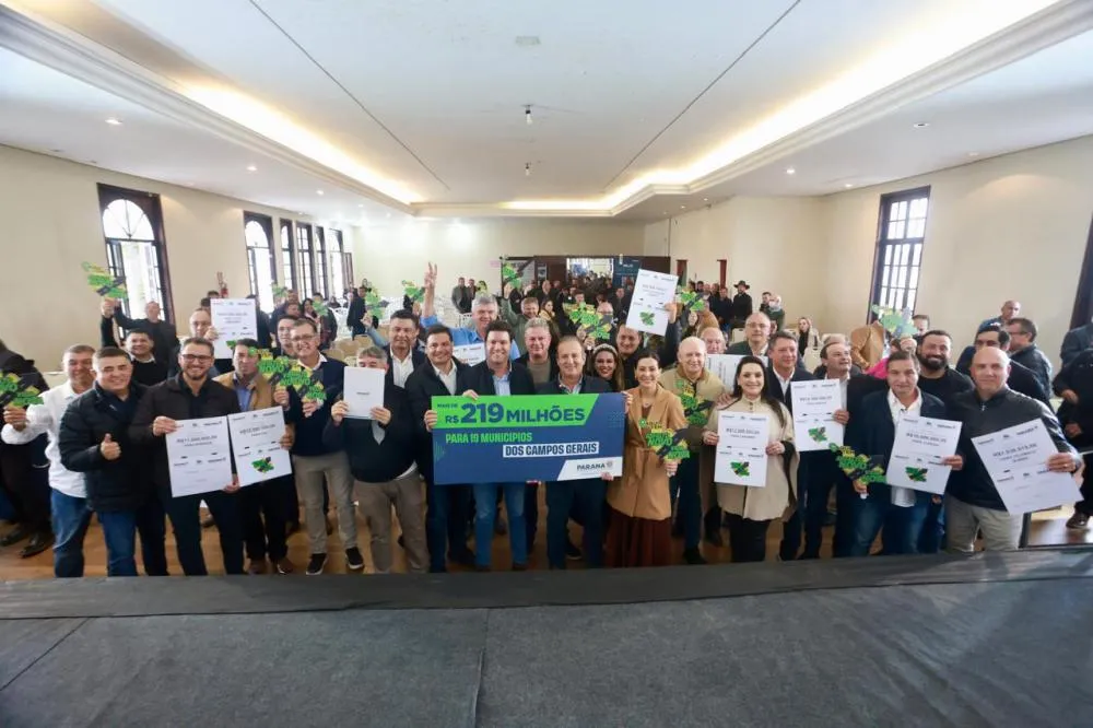 Governo anuncia mais de R$ 219 milhões em investimentos para cidades dos Campos Gerais