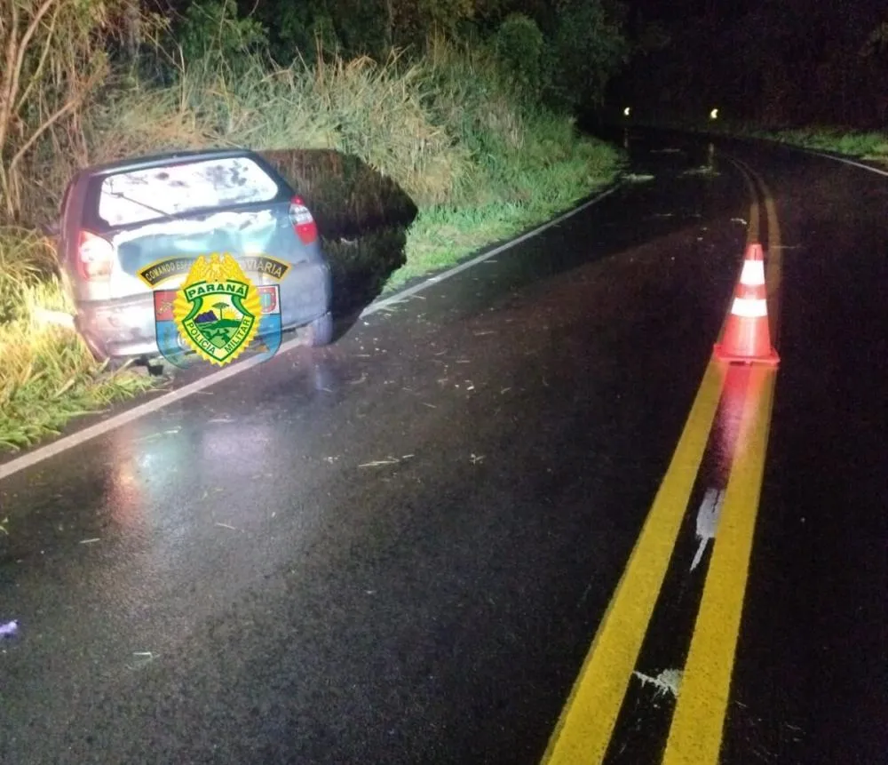 Acidente deixa motorista ferido em rodovia do Norte Pioneiro