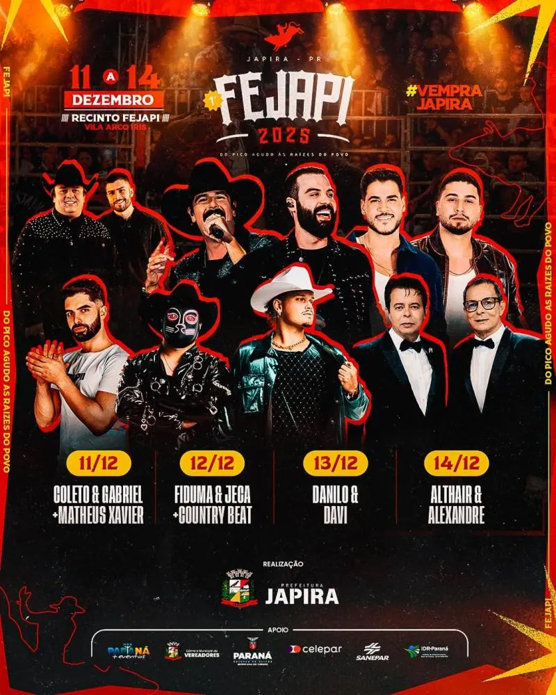 Com Country Beat, Matheus Xavier e outros grandes nomes, Japira se prepara para sua maior festa de aniversário