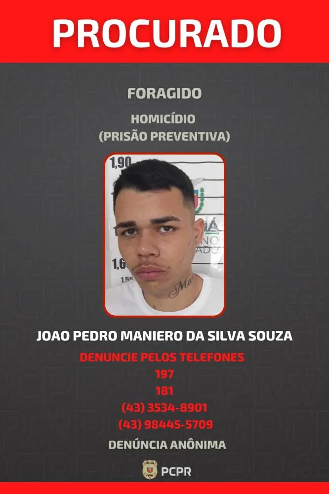 Polícia divulga foto de foragido investigado pela morte de Adriana Gonçalves