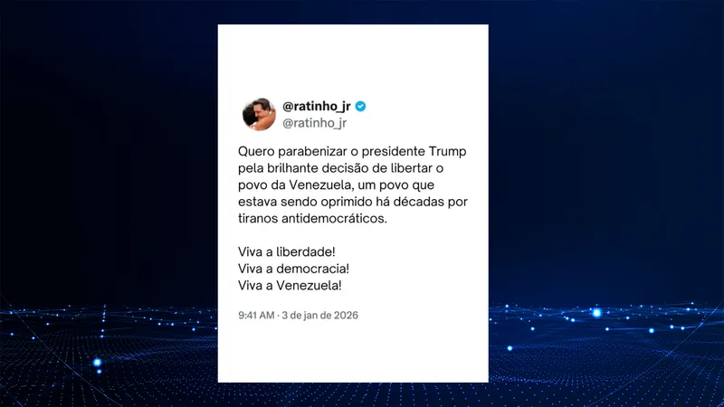 Ratinho Junior parabeniza ação dos EUA que prendeu Nicolás Maduro