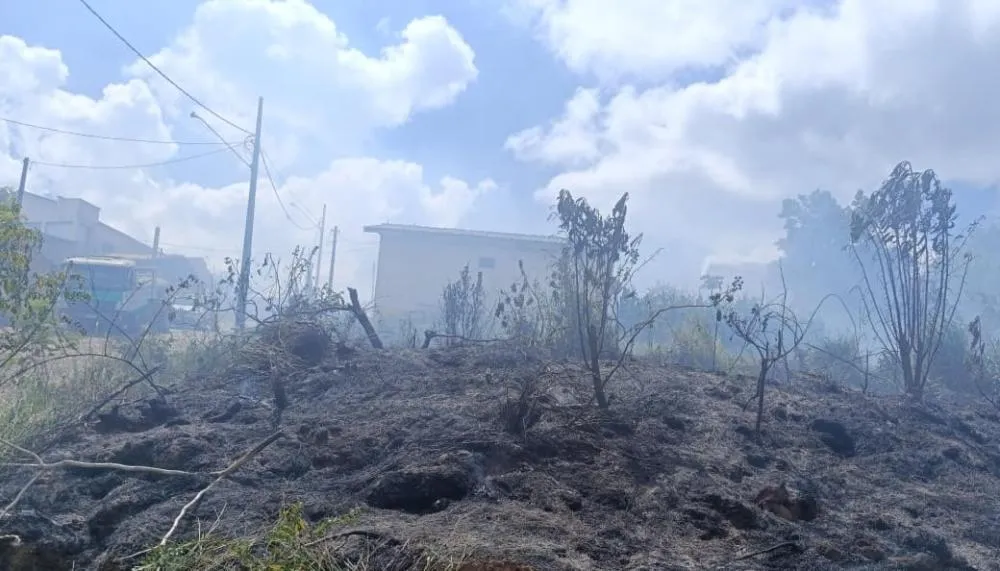 Incêndio em área de mata quase atinge casa em Wenceslau Braz