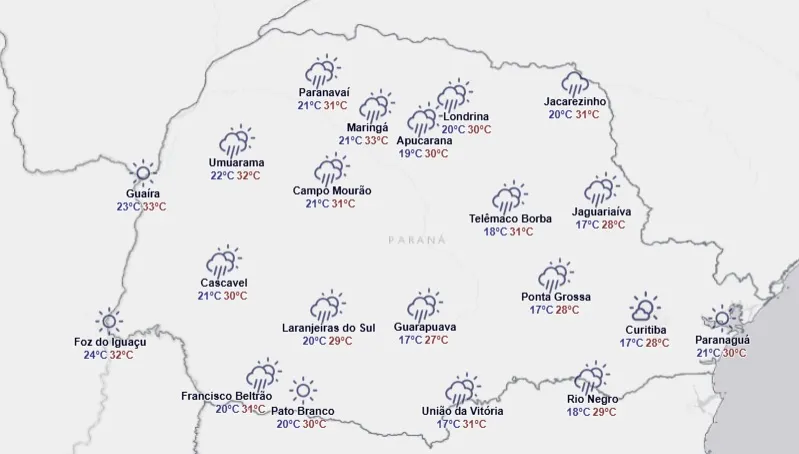 Tempo fecha e região entra em alerta para tempestades e ventos fortes