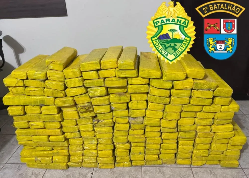 Fuga em alta velocidade acaba com 145 kg de maconha apreendidos no Norte Pioneiro