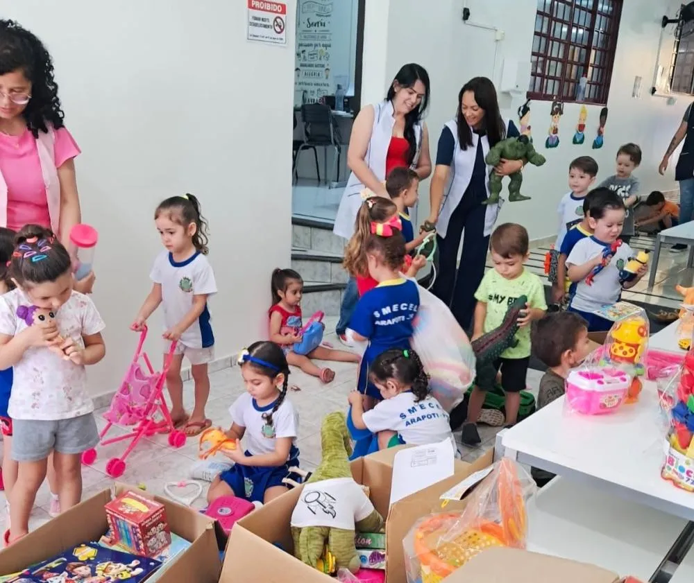 Alunos do CMEI Dona Nena participam de projeto que estimula a solidariedade