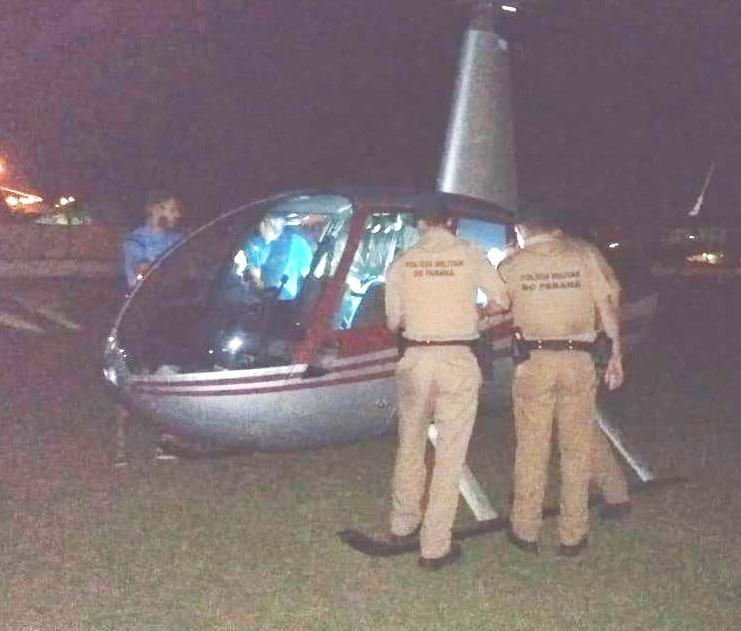 Vindo do Paraguai, helicóptero com mais de 140 kg de drogas pousa no Norte Pioneiro