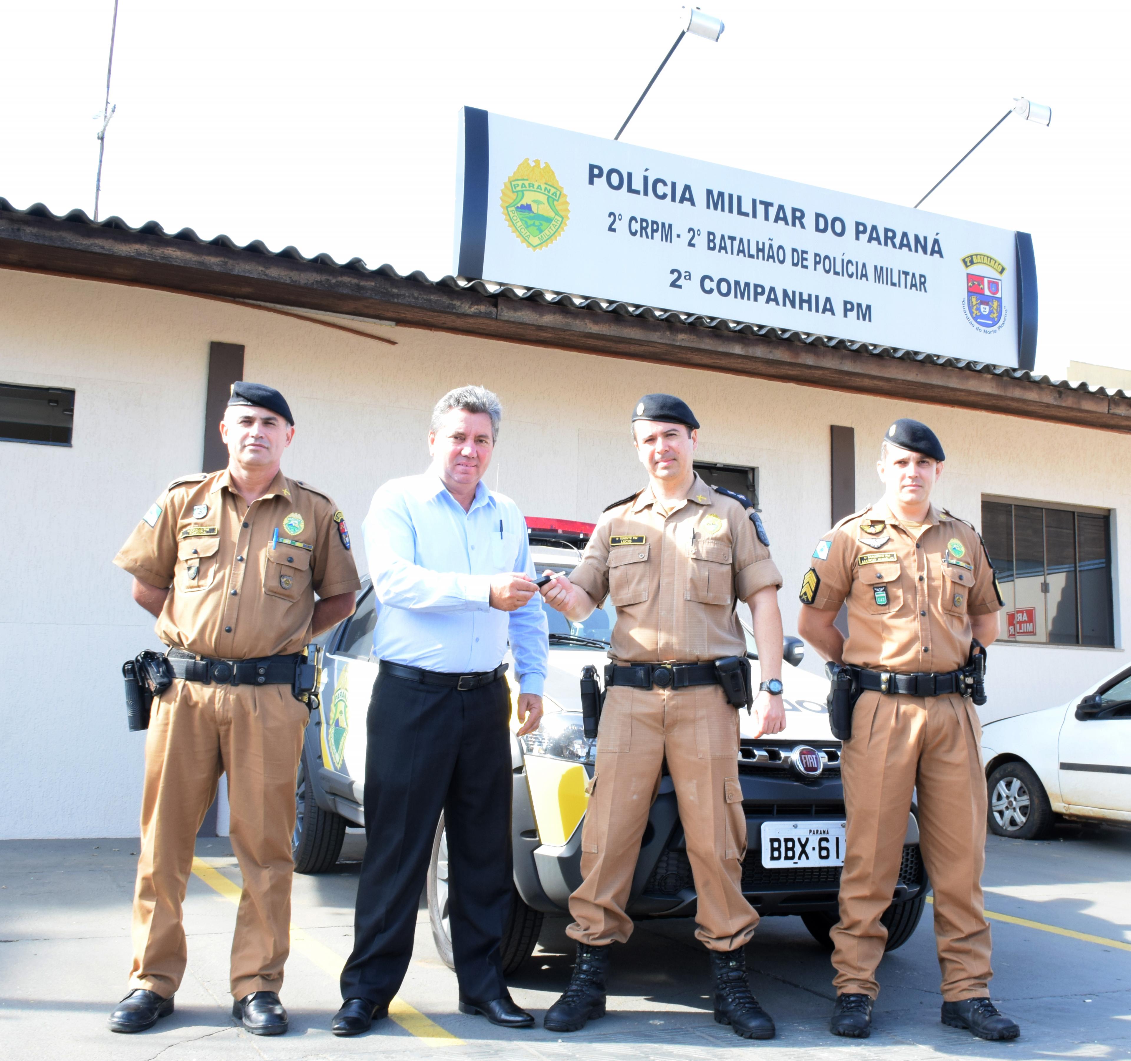 PM de W. Braz recebe viatura 0 km destinada pelo deputado Mauro Moraes