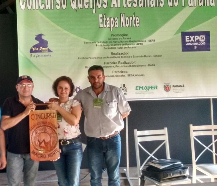 Casal de Santana do Itararé vence concurso de melhor queijo do Norte do Paraná
