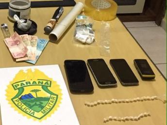 Polícia Militar prende traficante com crack, maconha e aparelhos celulares