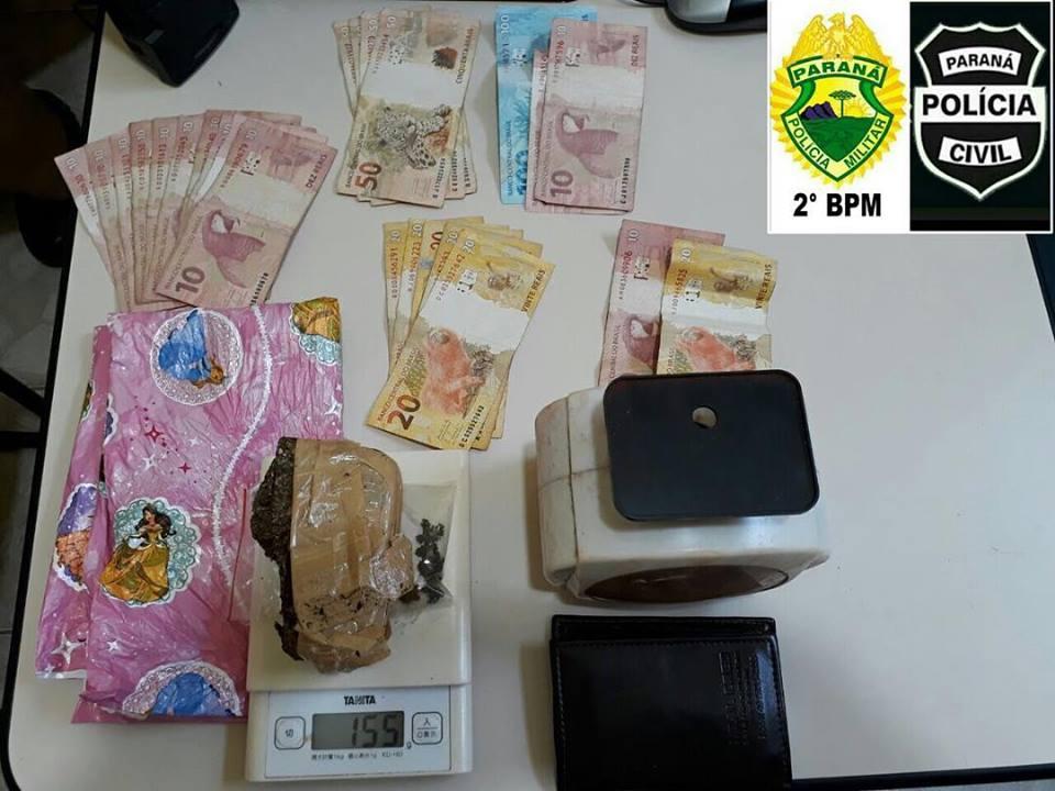 Traficante é preso em casa com mais de 100 gramas de maconha em W. Braz