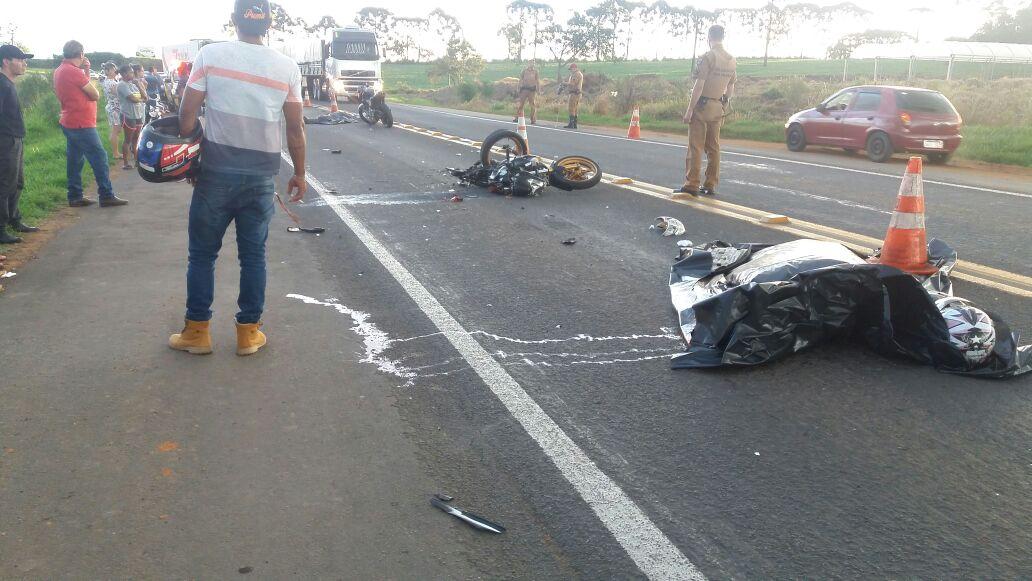Dois motociclistas morrem em acidente grave próximo à Arapoti