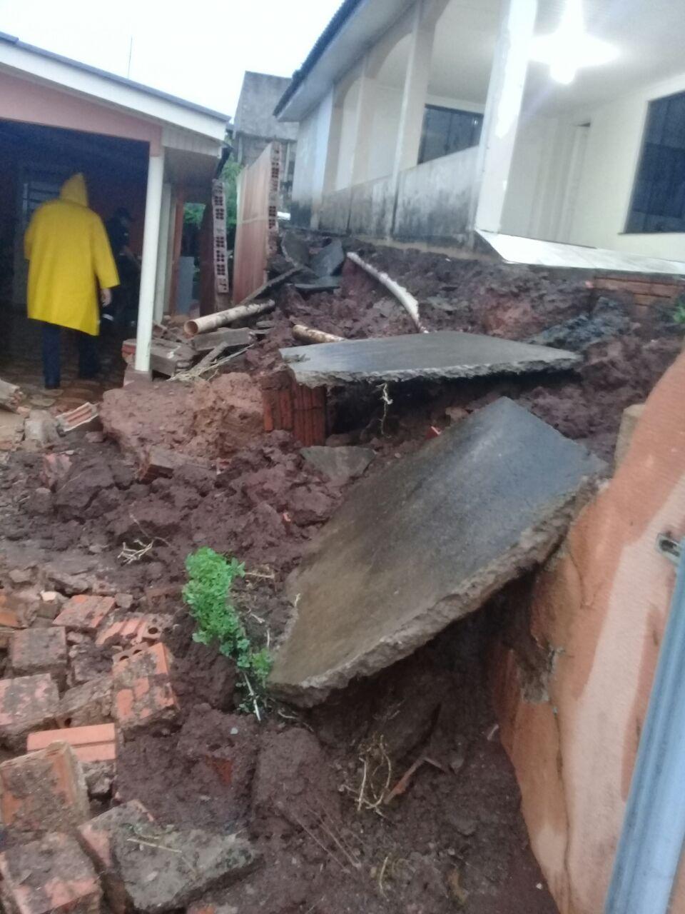 Chuva destrói casas e ruas em Wenceslau Braz